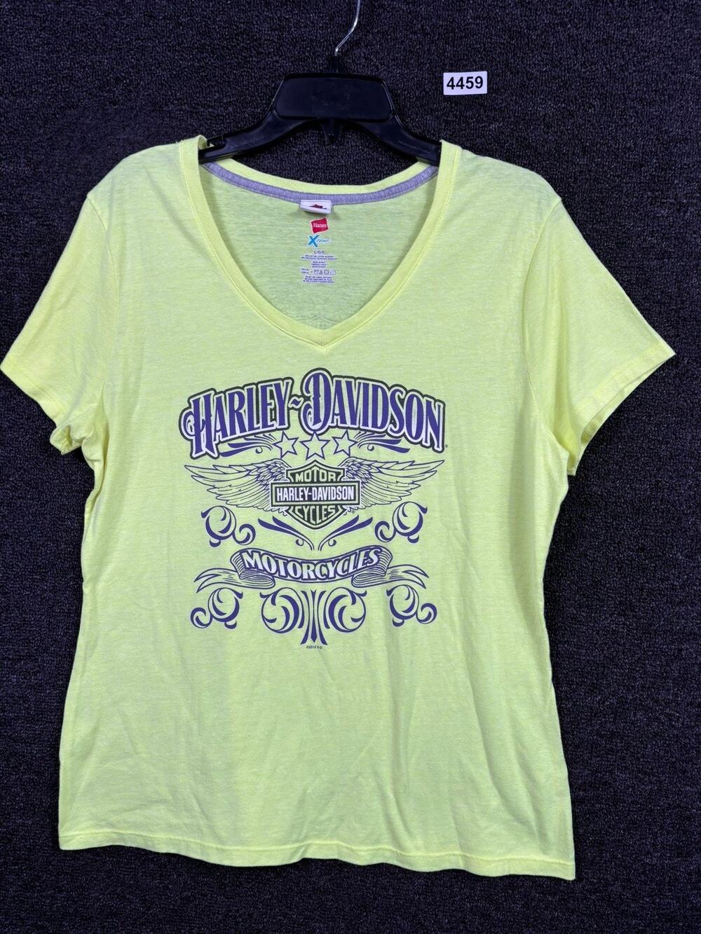 Harley-Davidson Shirt Womens Large Stormy Hill Clermont FL Motorcycle Graphic